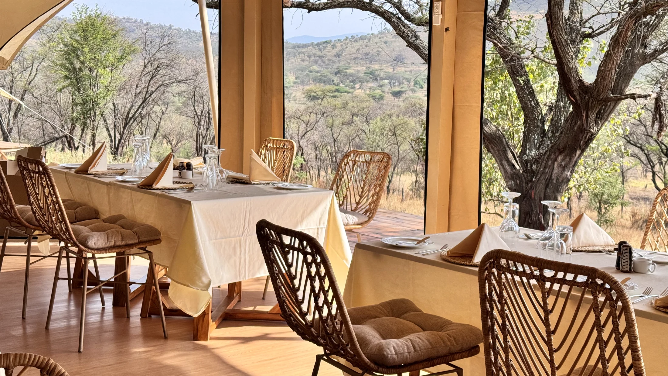 Dining room with view