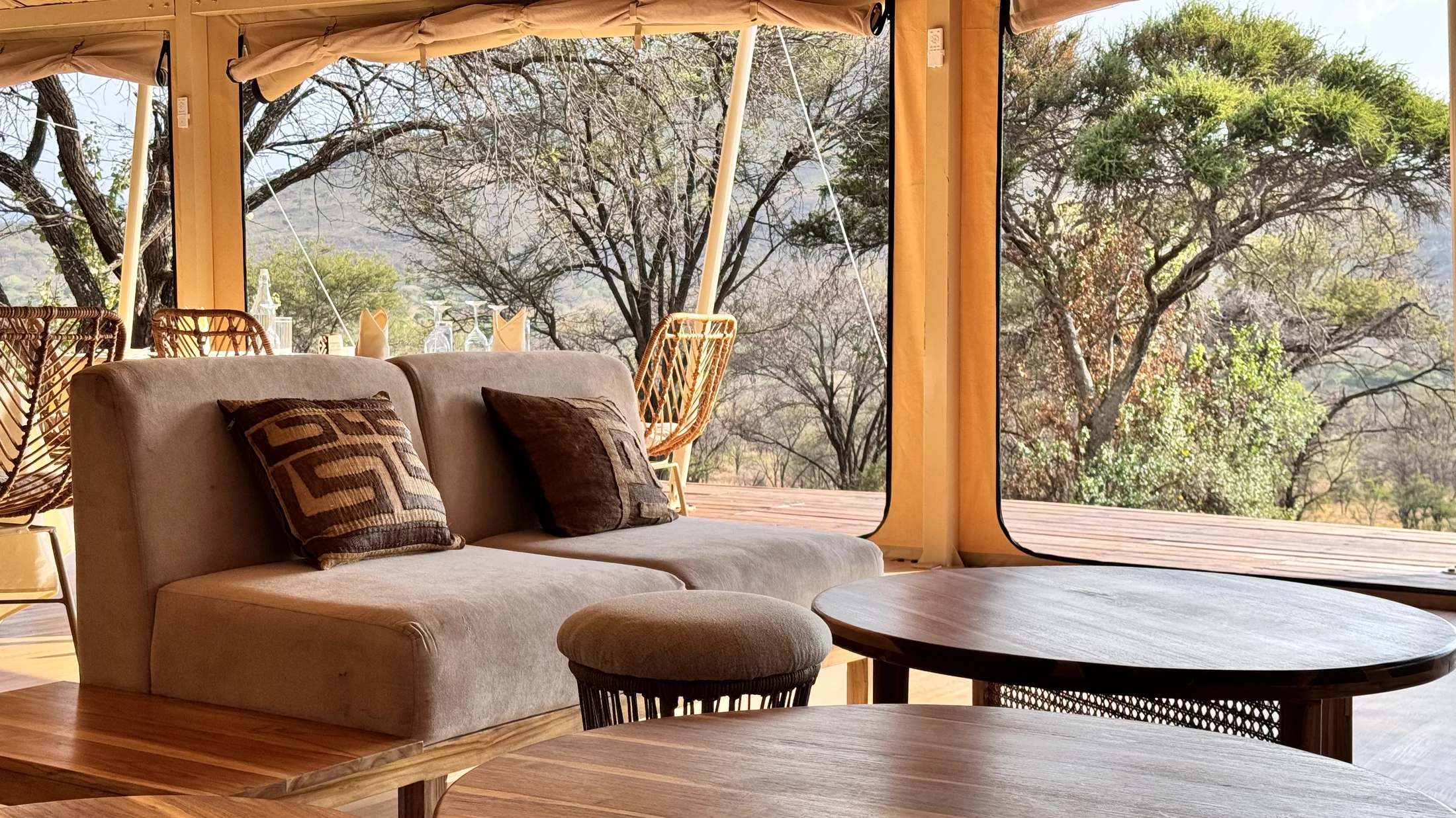 Lounge sofa with view